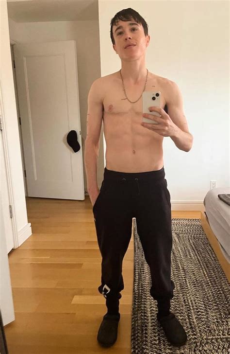 elliot page nudes|Elliot Page poses topless in new Instagram mirror selfie.